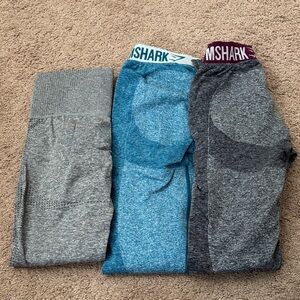 Gymshark Seamless Active Leggings - Blue, Gray